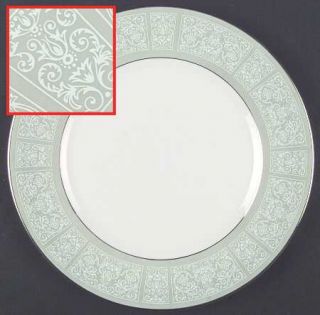 Wedgwood Kenilworth Dinner Plate, Fine China Dinnerware   White Floral/Scrolls O