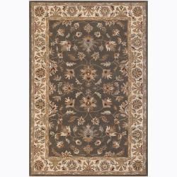Hand tufted Mandara Traditional Floral Wool Rug (79 Round)