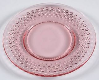 Smith Glass  Hobnail Pink Salad Plate   Hobnail Design On Bowl, Ice Pink