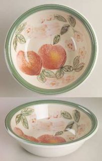 Gibson Designs Peach Duo Soup/Cereal Bowl, Fine China Dinnerware   Orange/Red Fr