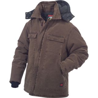 Tough Duck Washed Polyfill Parka with Hood   L, Chestnut