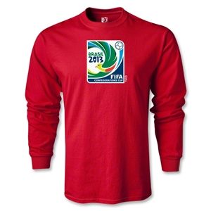 Euro 2012   FIFA Confederations Cup 2013 LS Emblem T Shirt (Red)