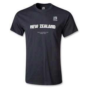 Euro 2012   FIFA Mens U20 World Cup 2013 New Zealand T Shirt (Black)