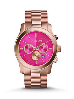 Michael Kors Bailey Rose Goldtone Stainless Steel Chronograph Bracelet Watch   R