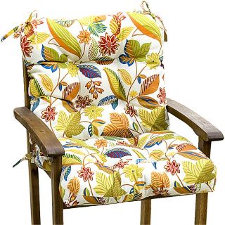 Fireworks Floral Seat And Back Combo Outdoor Cushion (Fireworks Floral MultiMaterials 100 percent polyesterFill Poly fill made from 100 percent recycled post consumer plastic bottlesClosure Sewn on all sidesWeather resistantUV protectionCare instructio