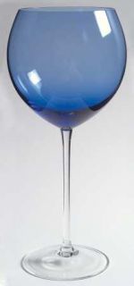 Lenox Gems Blue Balloon Wine   Sapphire Blue Bowl, Clear Stem