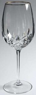 Waterford Lismore Essence Gold Water Goblet   Criss Cross & Vertical Cut,Gold Tr