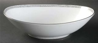 Noritake Silver Key 10 Oval Vegetable Bowl, Fine China Dinnerware   White, Plat