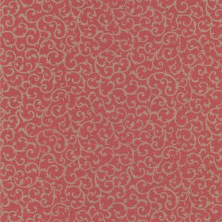 Red Small Scrolls Wallpaper (RedMaterials Solid sheet vinylQuantity One (1)Dimensions 20.5 inches long x 33 feet wideTheme TraditionalCare instructions ScrubHanging instructions PrepastedRepeat 21 inchesMatch StraightModel 499 56606 )