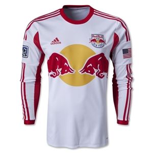 adidas New York Red Bulls 2013 Authentic LS Primary Soccer Jersey
