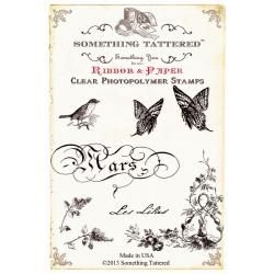 Something Tattered Clear Stamps 4 X4  Mars/march