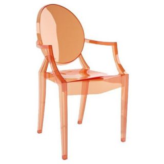 Kartell Louis Ghost Chair 4852 Finish Transparent Sunset Orange
