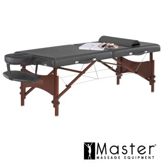 Master Massage 30 inch Roma Lx Package Massage Table (Black upholstery with mahogany finished legsComfortable 2 inch multi layered Small Cell foamOil and waterproof, CFC free upholstery with strong denim like reinforcement backing for extra durabilityExcl