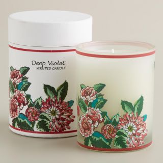 Boxed Violet and Vanilla Floral Tumbler Candle   World Market