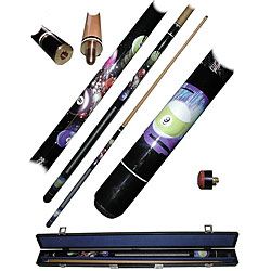 Galaxy 9 Ball 2 piece Pool Cue With Replacement Tips