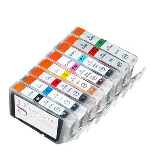 Sophia Global Compatible Ink Cartridge Replacement For Canon Cli 8 (8 Pack) (1 Black, 1 Cyan, 1 Magenta, 1 Yellow, 1 Photo Cyan, 1 Photo Magenta, 1 Red, 1 GreenPrint yield Up to 280 pages per cartridgeModel SG1eaCLI8BCMYPCPMRGPack of 8We cannot accept 