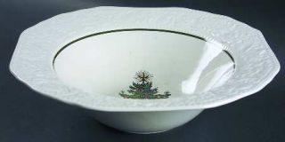 Cuthbertson Dickens Embossed Christmas Cream 10 Round Vegetable Bowl, Fine Chin
