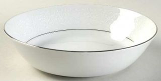 Premiere Lamar Coupe Soup Bowl, Fine China Dinnerware   White Flowers On White,P