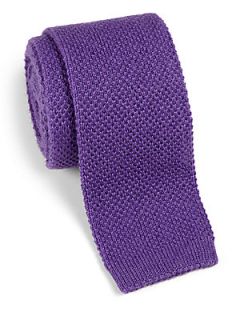 Eton of Sweden Knit Tie   Purple