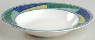 Mikasa Color Image Large Rim Soup Bowl, Fine China Dinnerware   Ultima Plus,Blue