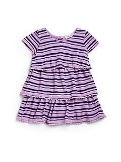 Splendid Infants Tiered Stripe Dress   Lavender Navy