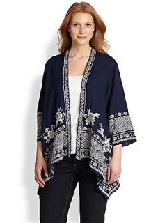 Johnny Was, Sizes 14 24 Baylee Draped Cardigan   Nightwatch