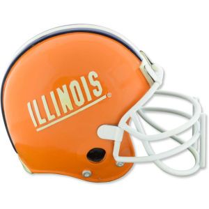 Illinois Fighting Illini Replica Helmet with Wood Base