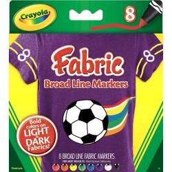 Crayola Broad Line Fabric Markers 8/pkg