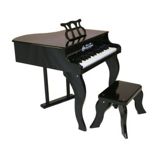 Schoenhut 30 Key Black Fancy Baby Grand Piano   3005B