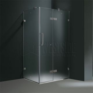 Vigo Industries VG6011BNMT32R Shower Enclosure, 32 x 32 Frameless 3/8 Right Frosted/Brushed Nickel