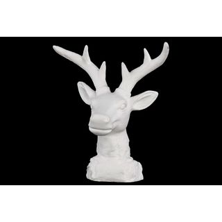 Porcelain Deer Head Table Top White