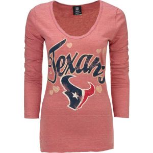 Houston Texans 5th & Ocean NFL Womens Tri Blend Heather T Shirt