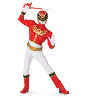 Red Power Ranger Megaforce Muscle Chest Child Costume