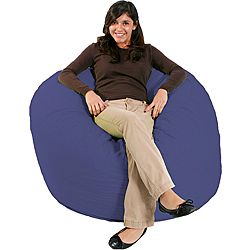 Fufsack Purple Blue Bean Bag Chair (Purple blueMaterials Polyester microsuede, foamWeight 30 poundsDiameter 42 inchesFill Durable foamClosure Double YKK zipper is added for durability and then sealed shut for safetyCover Double stitched along all se