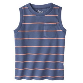 Circo Infant Toddler Boys Striped Muscle Tee   Indie Blue 3T