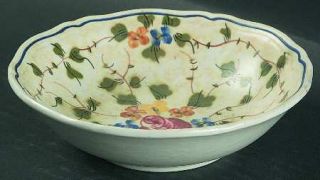 Longchamp Nemours Coupe Cereal Bowl, Fine China Dinnerware   Multicolor Flowers,