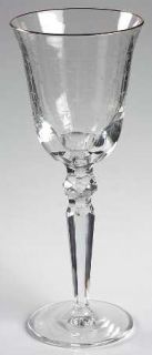 Waterford Charlemont Water Goblet   Clear, Etched Scrolls, Gold Trim