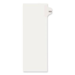 Avery Tabs Style Individually Numbered Tab, Letter  , White (01113)