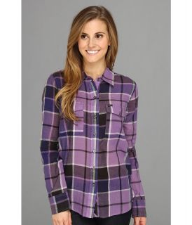 Hurley Wilson L/S Shirt Womens Long Sleeve Button Up (Purple)