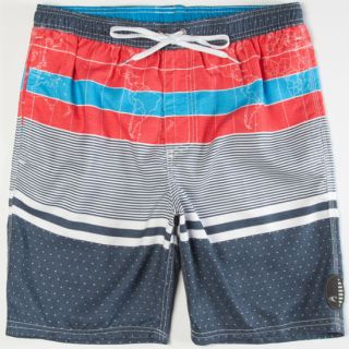 Cartographer Mens Volley Boardshorts Red/White/Blue In Sizes 33, 36, 34