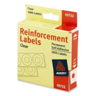Avery Dispenser Pack Hole Reinforcements, Clear (05722)