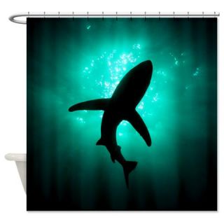  Shark Shower Curtain  Use code FREECART at Checkout