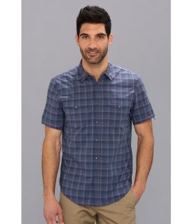 Calvin Klein Jeans S/S Double Pocket Check Mens Short Sleeve Button Up (Navy)