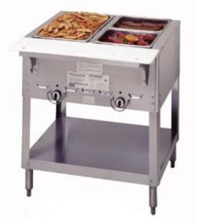 Duke Aerohot Steamtable Hot Food Unit w/ 2 Wells & Carving Board, LP