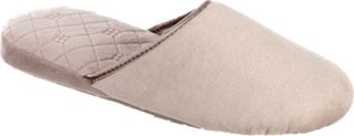 Womens Dearfoams Velour Scuff   Pewter Slippers