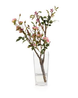 Rose Bush Branch Faux Floral Arrangement