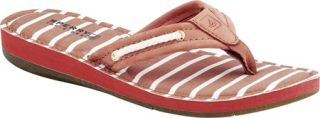 Womens Sperry Top Sider Riverside Thong (Boxed)   Washed Red/Stripes Thong Sand