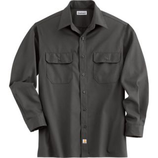 Carhartt Long Sleeve Twill Work Shirt   Dark Gray, XL Tall, Model# S224