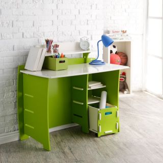 Legare 43 in. Desk with Shelf and File Cart   Green & White   MPGM 209