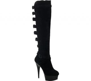 Womens Pleaser Delight 3092   Black Sueded/Black Boots